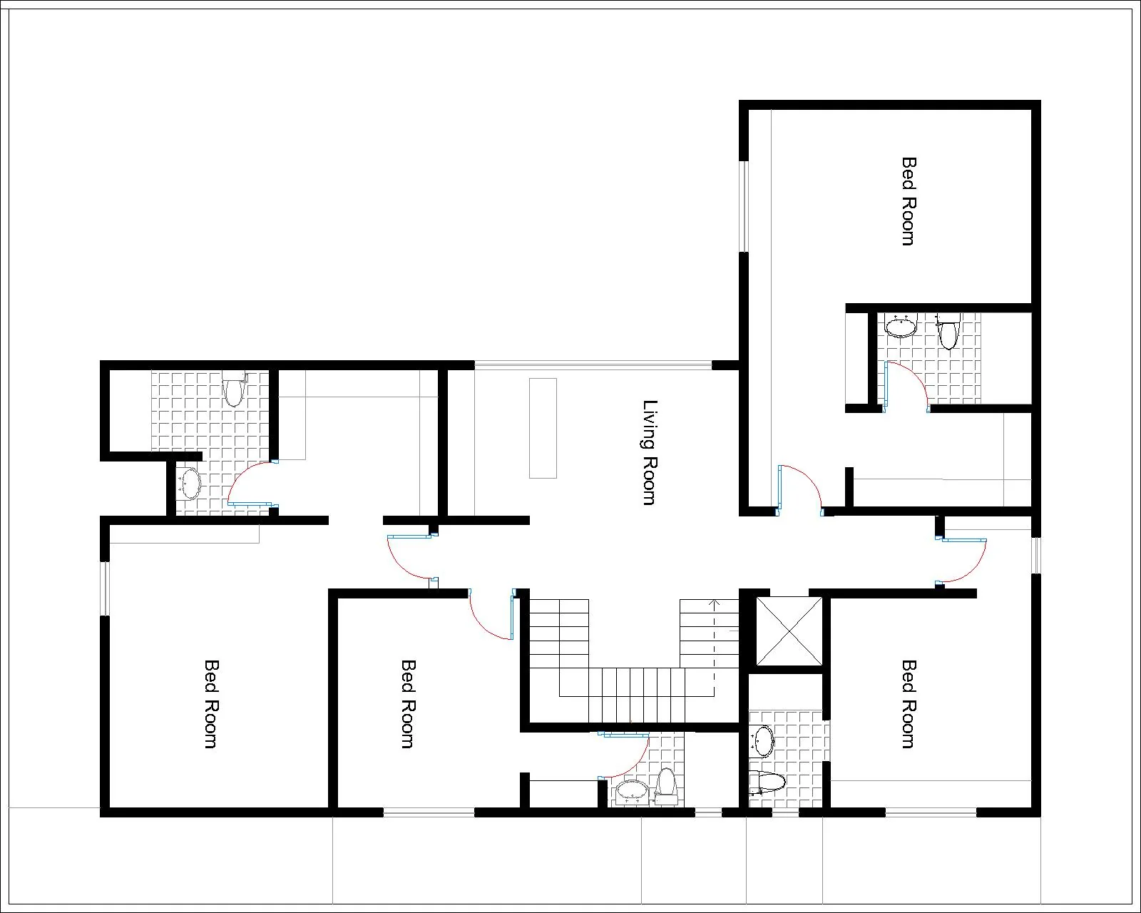 Architectural first floor plan for a private villa